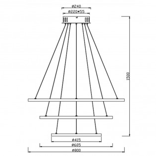 Pendant lamp Led Aaron (78W)