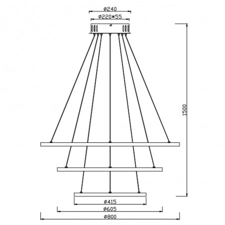 Aaron LED-Pendelleuchte (78W)