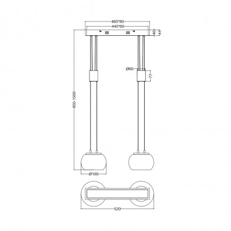 LED Ceiling Track Lamp Madison Opal Dimmable (2x8W)