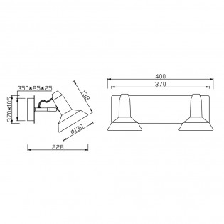 Ceiling Track Lamp Roxie (2 lights)