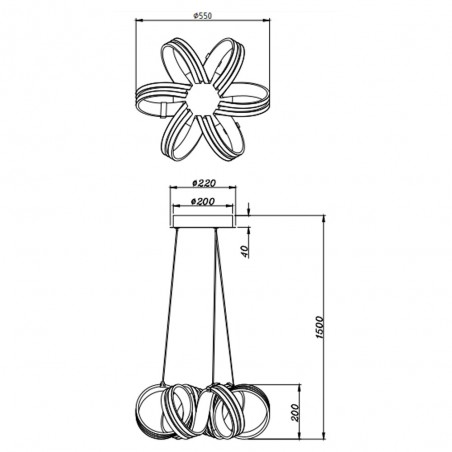 Pendant lamp Led Carrera (38W)