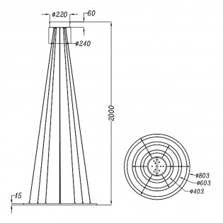 Pendant lamp Led Durban (75W)