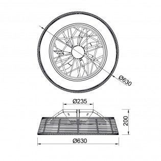 Indonesien LED-Deckenventilator (70W)