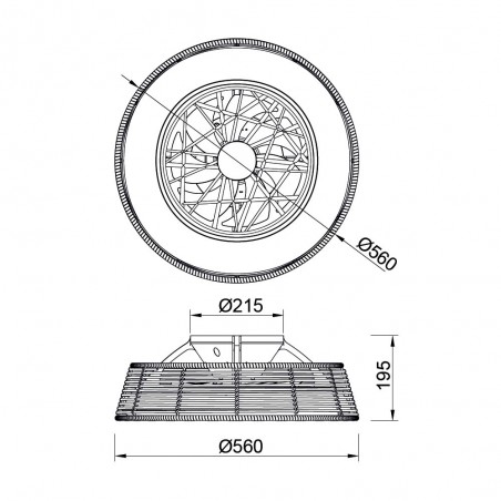 Indonesien Mini-LED-Ventilator für draußen (55W)