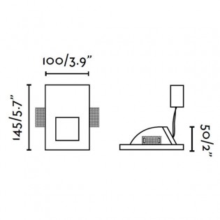 Plas III LED-Einbauleuchte (1W)