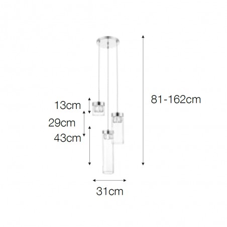 Diamant Pendelleuchte (3 Leuchten)