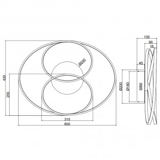 Deckenleuchte Led Gale (38,5W)