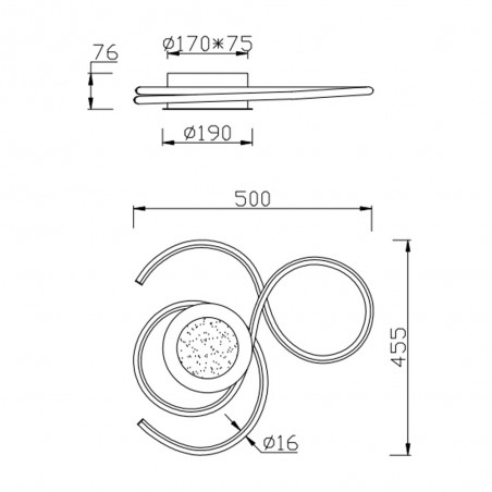 Flush Light Led Jive (36W)