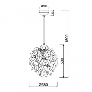Pendant lamp Leavy