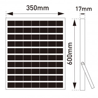 Solar LED outdoor floodlight Bee (300W)