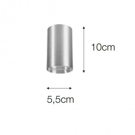 Tubular ceiling spotlight Iris 10