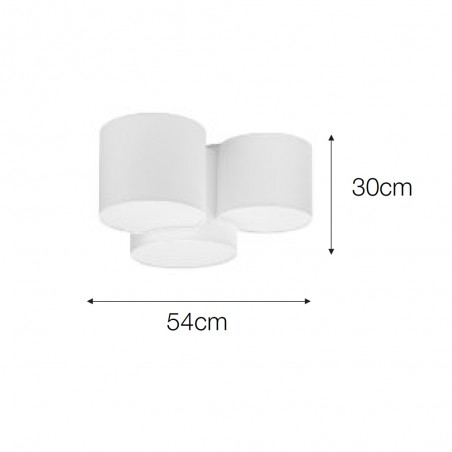 Ceiling Flush Light Pastis (3 lights)