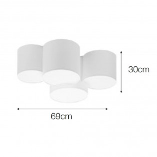 Ceiling Flush Light Pastis (4 lights)