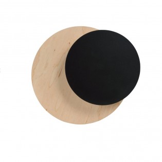 Wandleuchte Aura Wood+Black