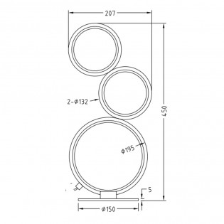 Led-Tischlampe Rondo (17W)