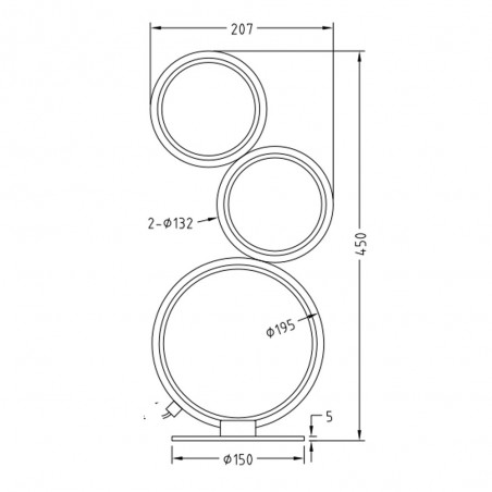 Led-Tischlampe Rondo (17W)