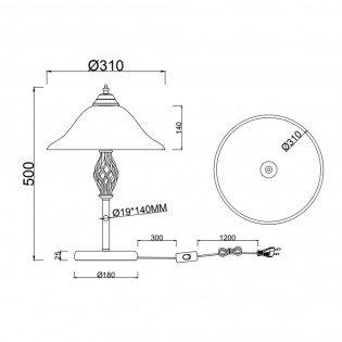 Rustica Tischlampe
