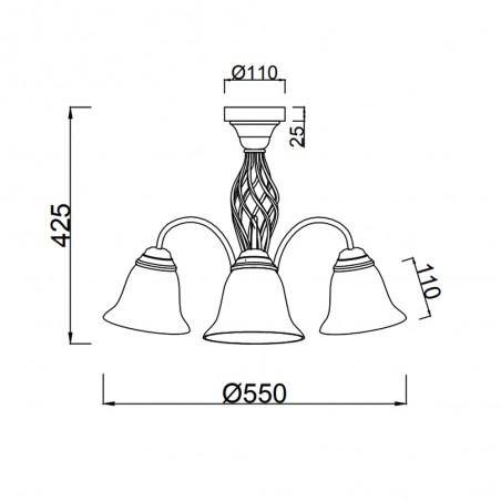 Ceiling lamp Rustica