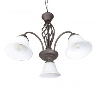 Rustikaler Kronleuchter (3 Lichter)