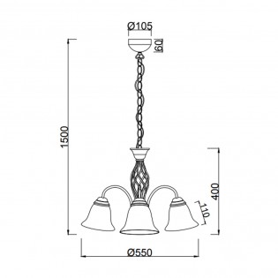 Chandelier Rustica (3 Lights)