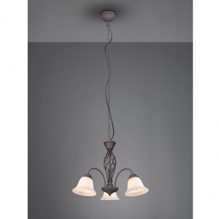 Rustikaler Kronleuchter (3 Lichter)