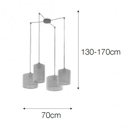 Pendant Lamp Ogassa (4 lights)