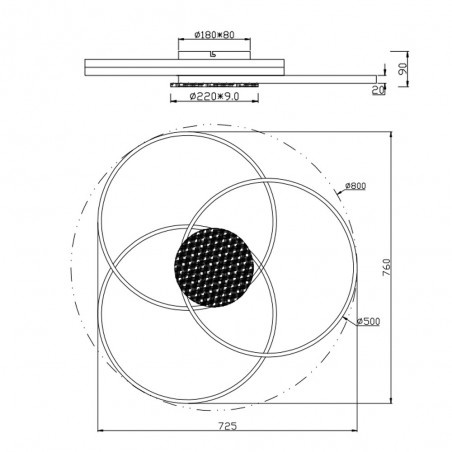 Flush Light Led Sedona (40W)