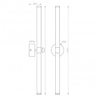 LED Wall Lamp Axis (2x8W)