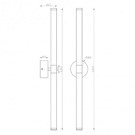 Axis LED-Wandleuchte (2x8W)