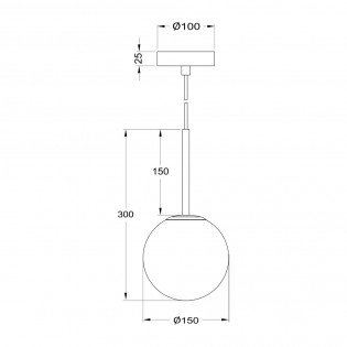 Deckenleuchte Basic Form Schwarz