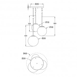 Basic Form Pendelleuchte (3 Leuchten)