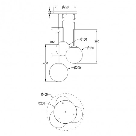 Basic Form Pendelleuchte (3 Leuchten)