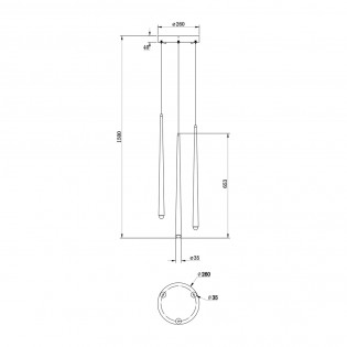 LED Ceiling Lamp Cascade (3x6W)