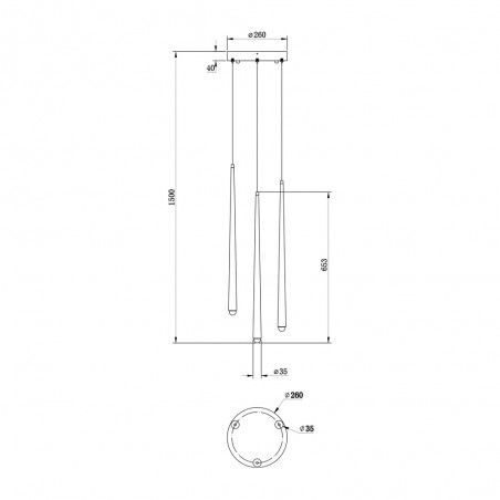 LED Ceiling Lamp Cascade (3x6W)