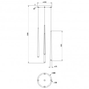 LED Ceiling Lamp Cascade (5x6W)
