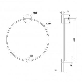 LED Wall Lamp Halo (47W)