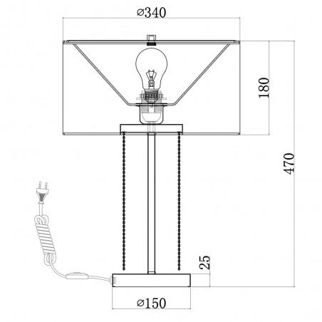 Beeindruckende Tischlampe