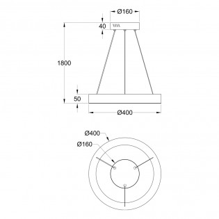 LED Pendant Lamp Saturno (36W)