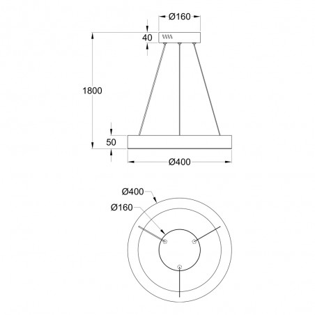 Saturno LED-Pendelleuchte (36W)