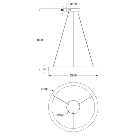 Saturno LED-Pendelleuchte (45W)
