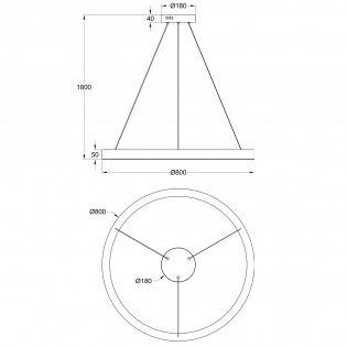 Saturno LED-Pendelleuchte (60W)