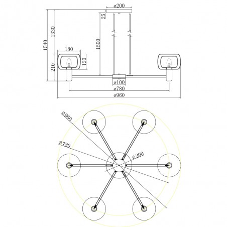 Chandelier Vision (6 lights)