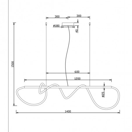 LED Ceiling Lamp Tau (30W)