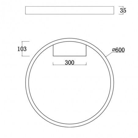 LED Ceiling Flush Lamp Rim 4000K (35W)