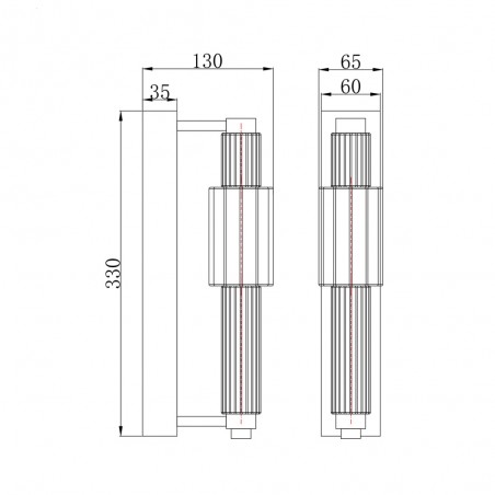 Verticale LED-Wandleuchte (8W)