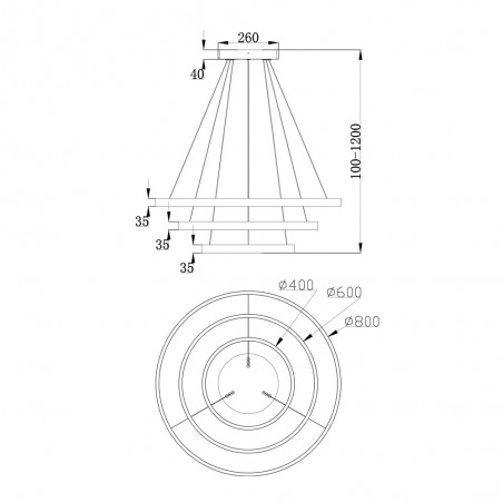 Rim 3000K II LED-Deckenleuchte (115W)