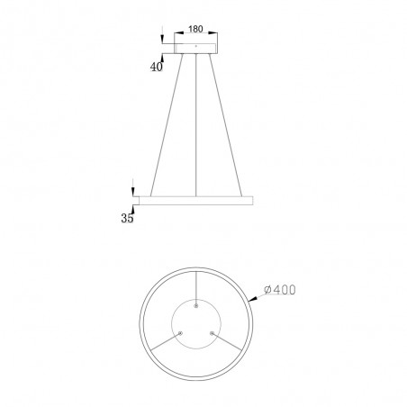 LED Rim Deckenleuchte 3000K (25W)