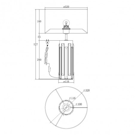 Table Lamp Muse Clear