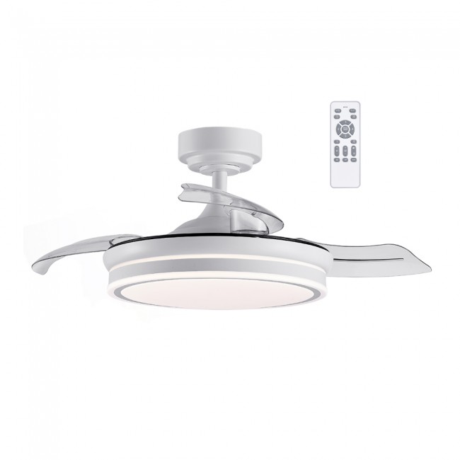 LED-Lüfter mit einziehbaren Flügeln Moss Mini CCT (35W)
