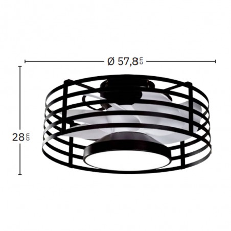 Xaloc CCT LED-Deckenventilator (22W)